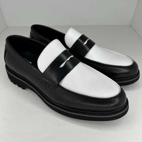 INC Mens Black 168756MN Vance Leather Penny Casual Slip-On Size 10M Loafer - Picture 2 of 10